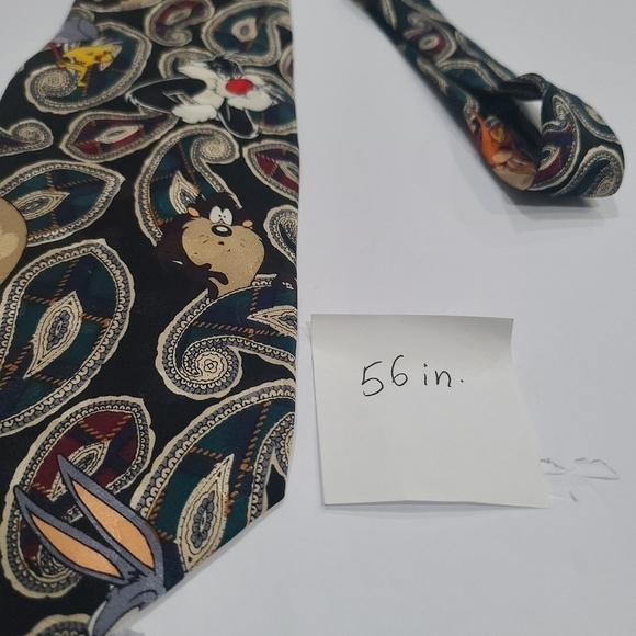 1994 Warner Brothers Looney Tunes Mania Character Patterned Tie - Picture 7 of 7